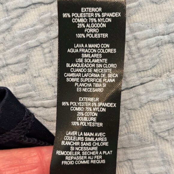 Jessica Howard Blue Formal Lined Nylon & Spandex Dress with 3/4 Bell Sleeves - Picture 11 of 13